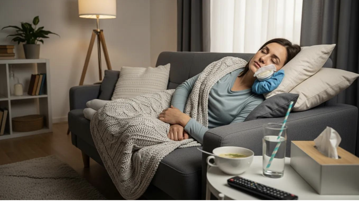 Tooth Extraction Recovery Woman recovering after tooth extraction