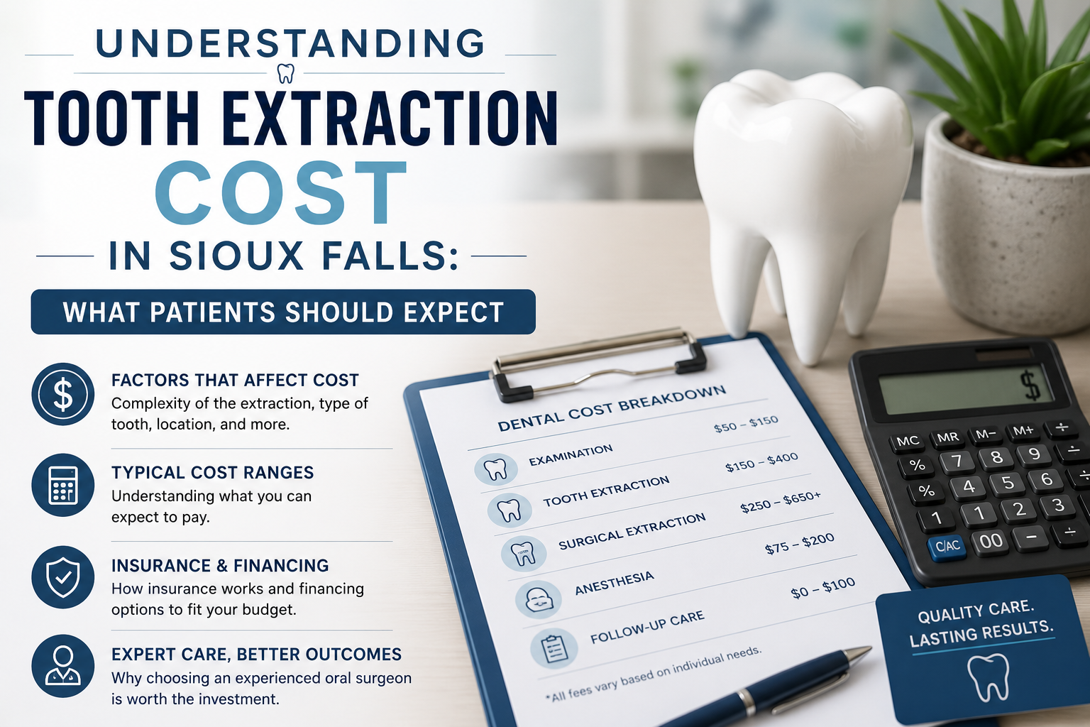 Understanding Tooth Extraction Costs in Sioux Falls Tooth extraction cost ranges Sioux Falls